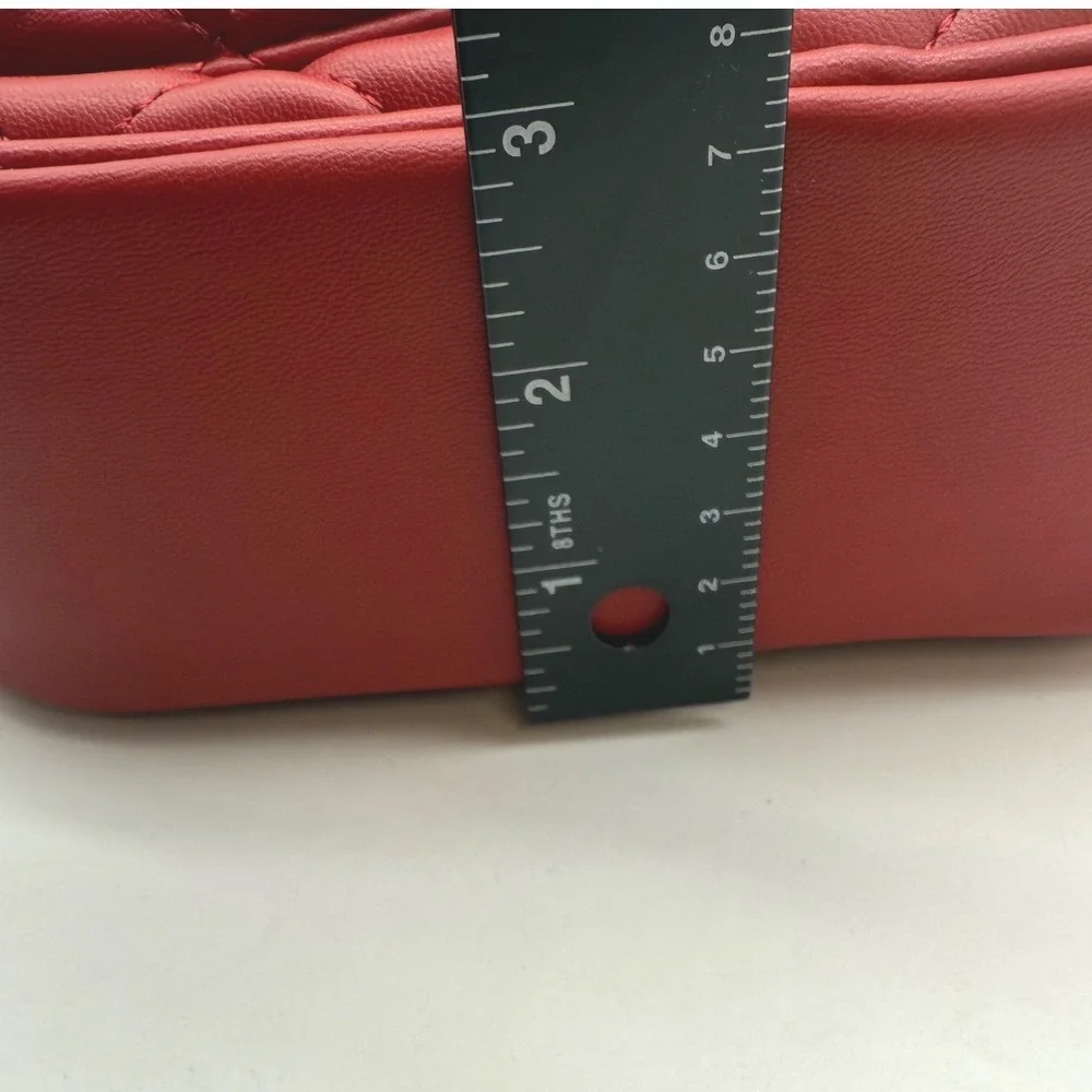 Badgley Mischka‎ Red Mini Studded Vegan Leather Backpack $99 NWT